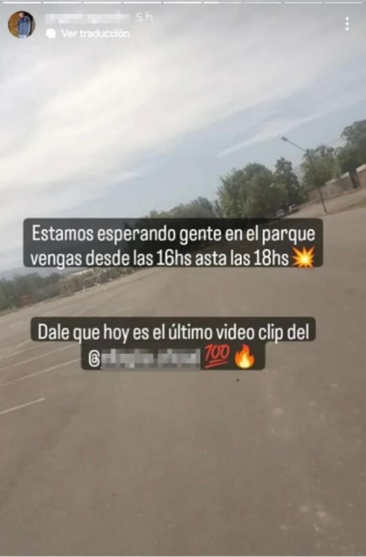 Esta es la historia de Instagram que publicó el joven cantante.