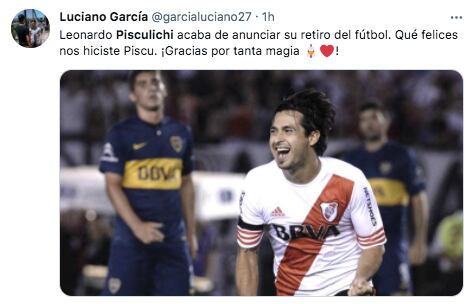 El mensaje de los hinchas de River para Leonardo Pisculichi.