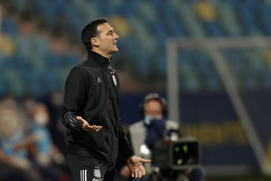 Lionel Scaloni, el DT de la selección argentina. (AP)