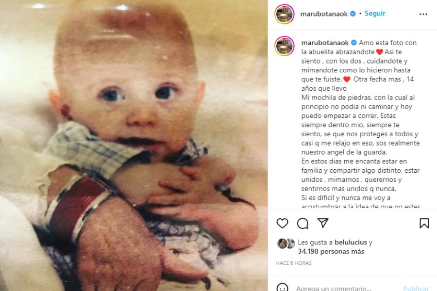 El mensaje de Maru Botana en el aniversario 14 de la muerte de su hijo.