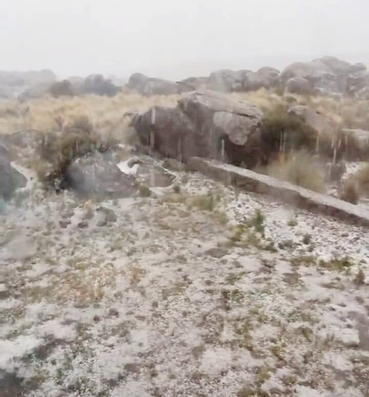 Granizo. En el Camino a las Altas Cumbres (Gentileza Parador Julio Cesare).