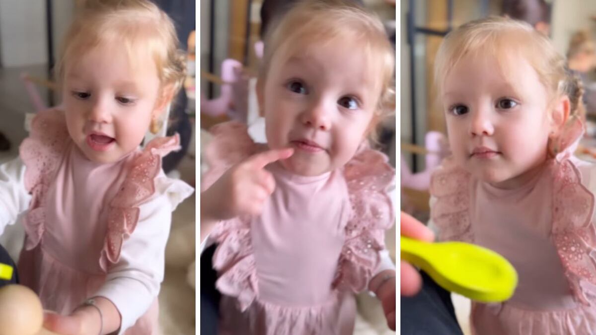 Ana García Moritán, la hija de Pampita, jugó a ser cocinera y enterneció con un video: “Comé, por favor”
