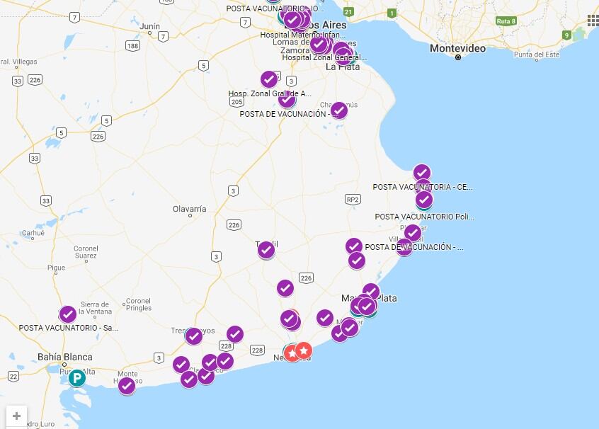 Ubicación de las postas sanitarias para el verano 2022.