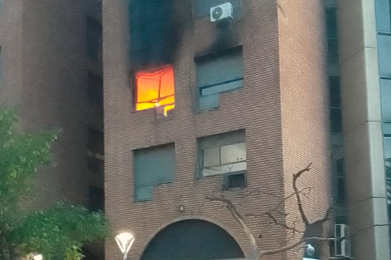 El incendio. (Policía)