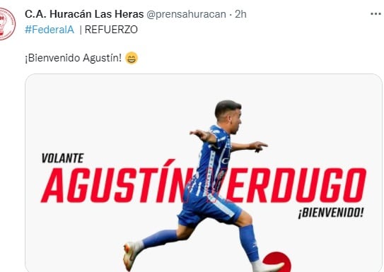 Agustín Verdugo, el refuerzo de calidad de Huracán Las Heras.