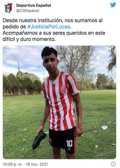 El pedido de Justicia por Lucas de los clubes del fútbol argentino.