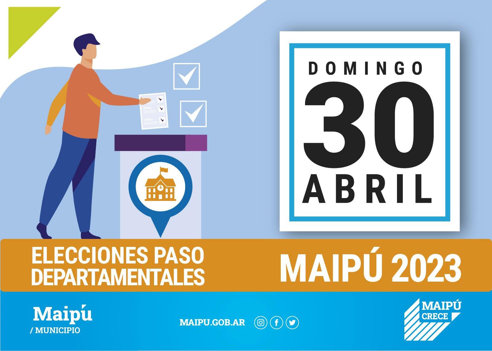 Este domingo se realizan las PASO en Maipú.