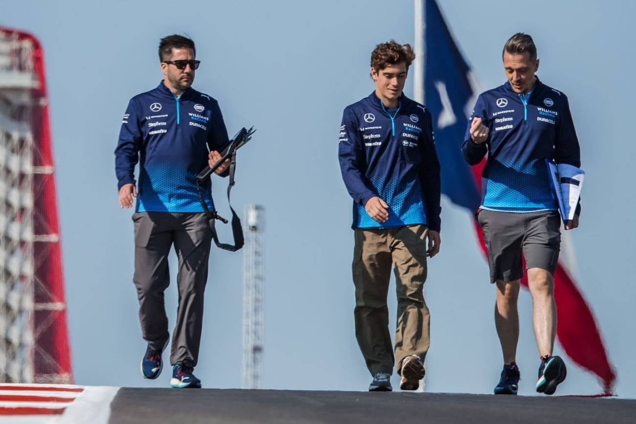 Colapinto conociendo la pista de Austin (F1)