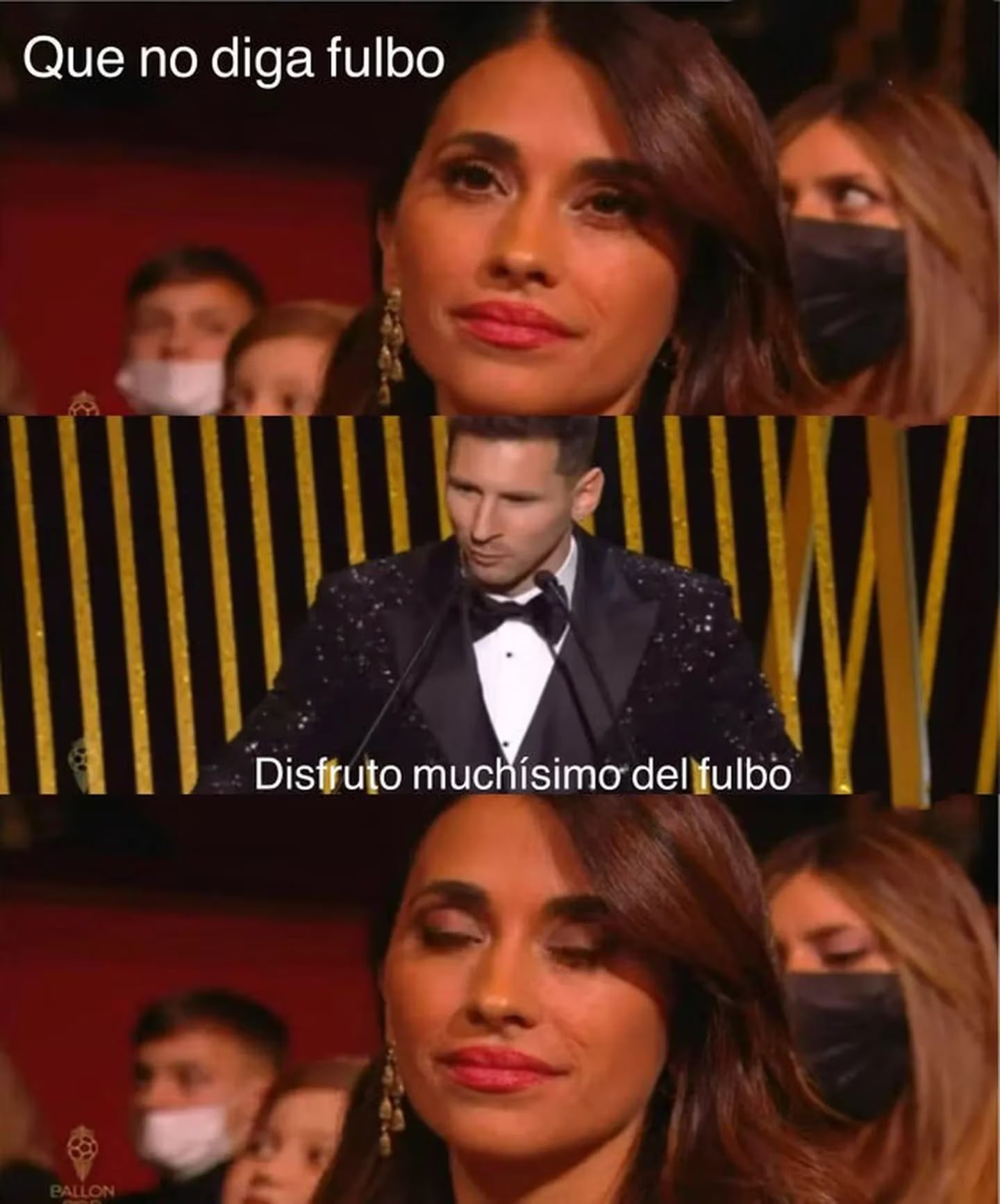 Captura del meme viral que protagonizan Messi y Antonella.