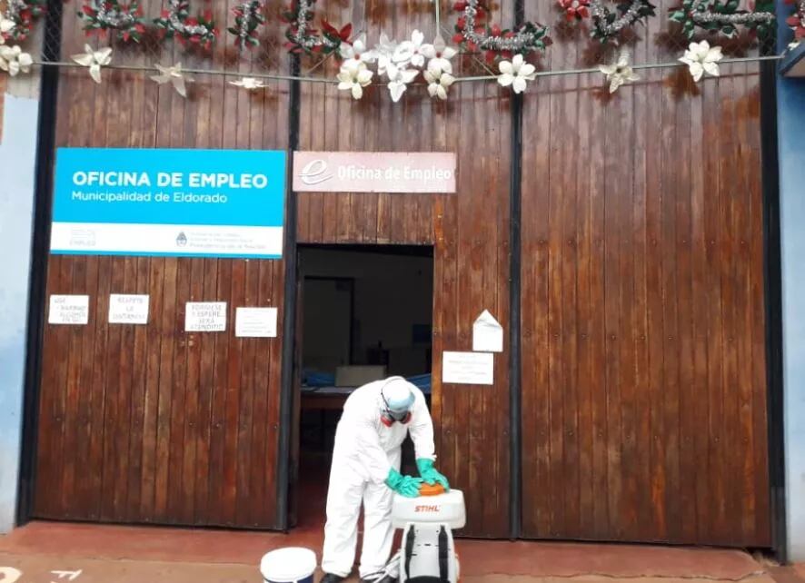 Eldorado: por casos positivos de Coronavirus cierran la Oficina de Empleo Municipal (Foto Cintia López)