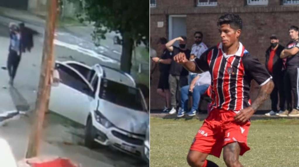 El Onix, luego de chocar al jugador Rodrigo Gramajo. (Foto: Web)