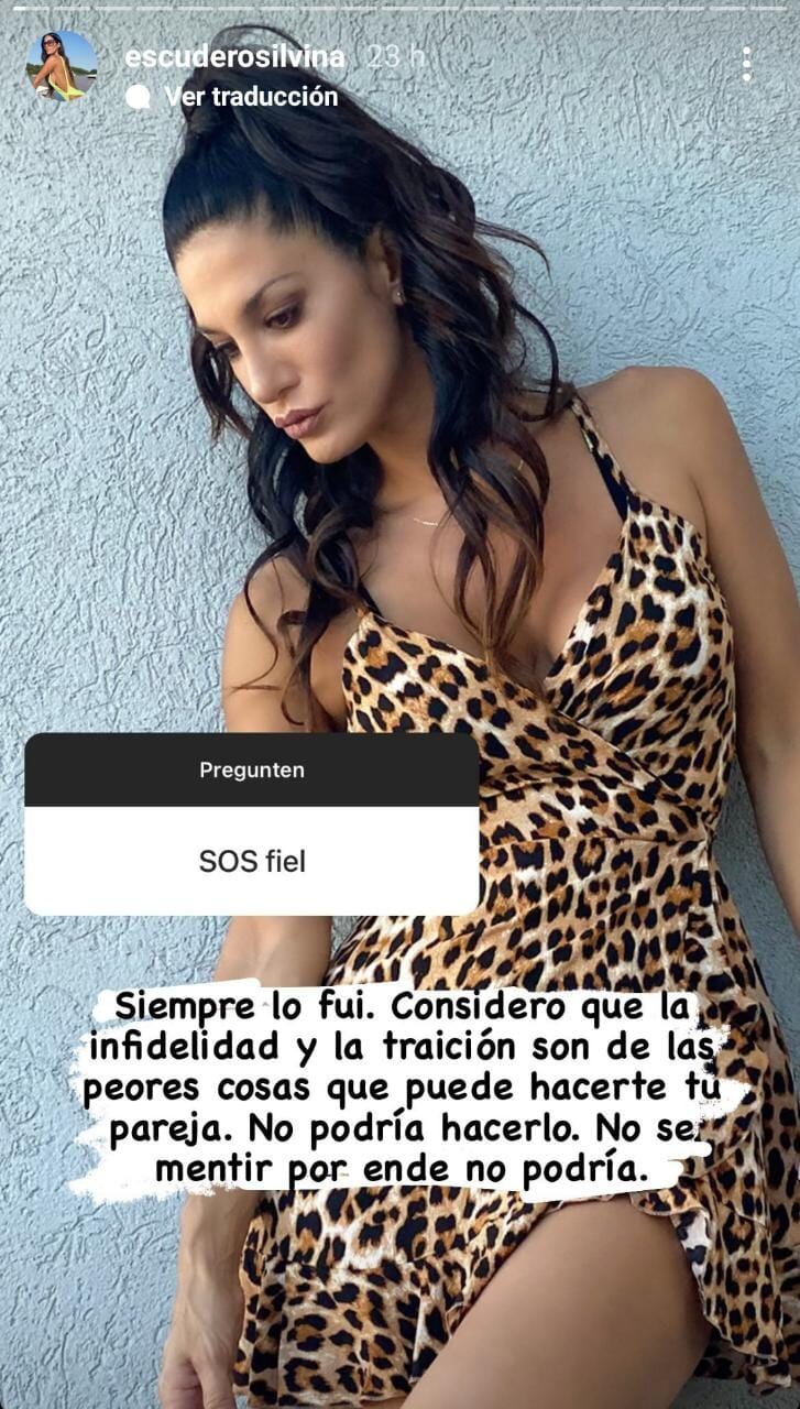 Silvina Escudero y su confesión sobre la infidelidad.