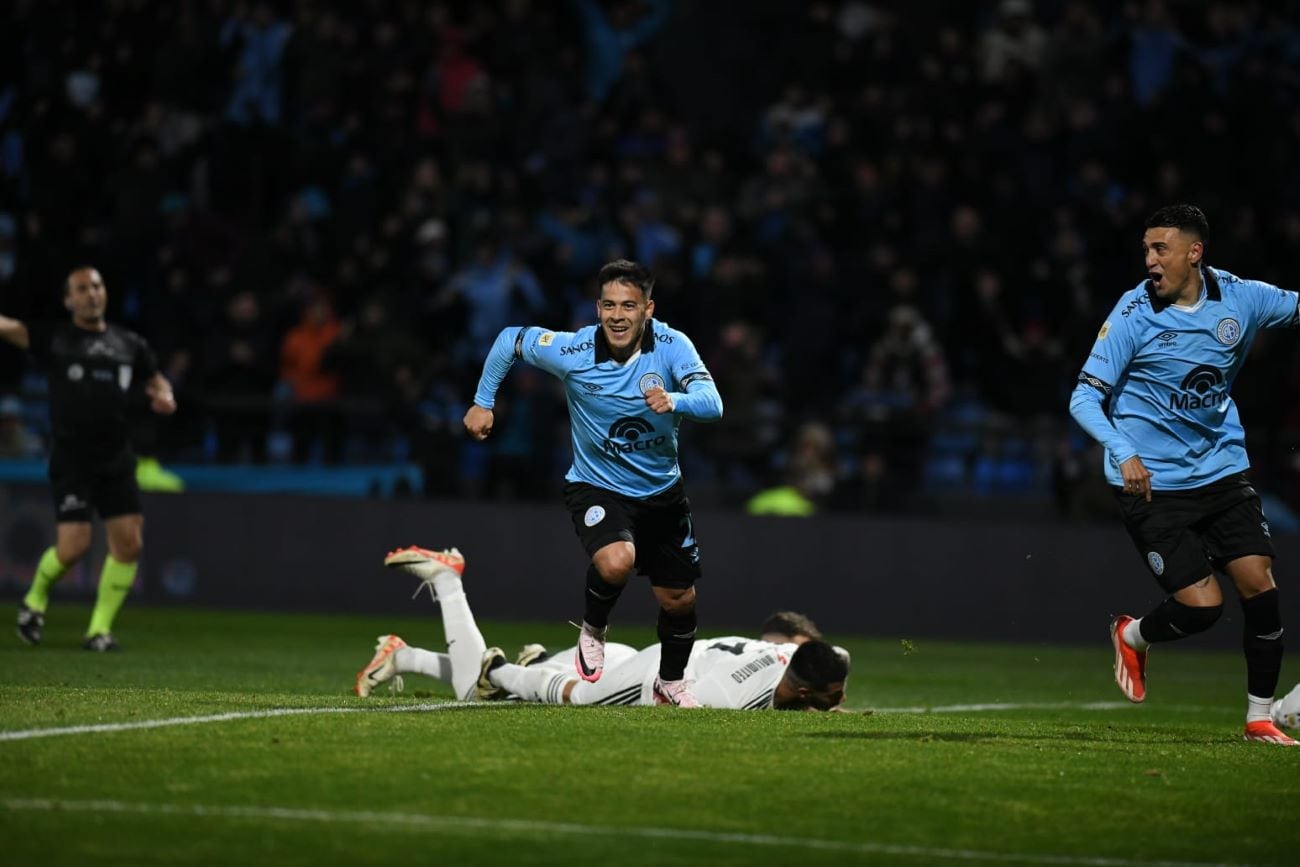 Nicolás Fernández, debut y gol en Belgrano. (Facundo Luque / La Voz).