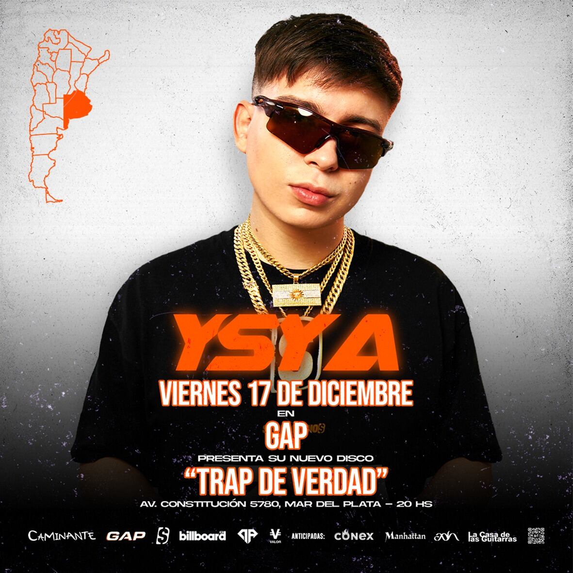 Será en el escenario de GAP, el viernes 17 de diciembre.