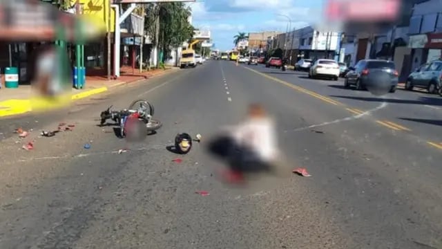 Siniestro vial en avenida Uruguay dejó a una persona lesionada