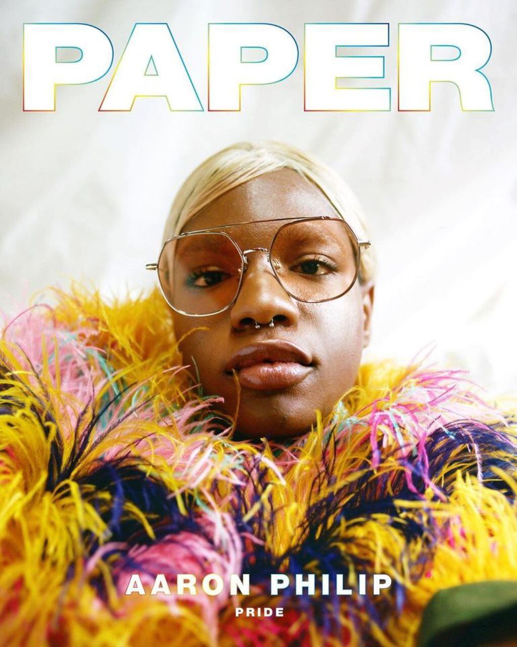 La portada de revista Paper, con Aaron Philip como protagonista (Foto: Myles Loftin Photography)