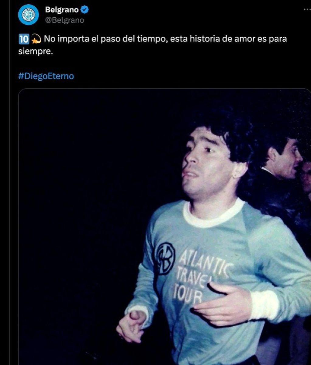 El mensaje de Belgrano a tres años de la muerte de Maradona.