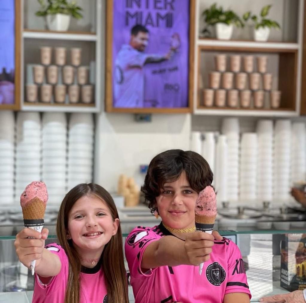 Los más pequeños van a la heladería con la remera del Inter Miami a pedir el gusto de Messi.