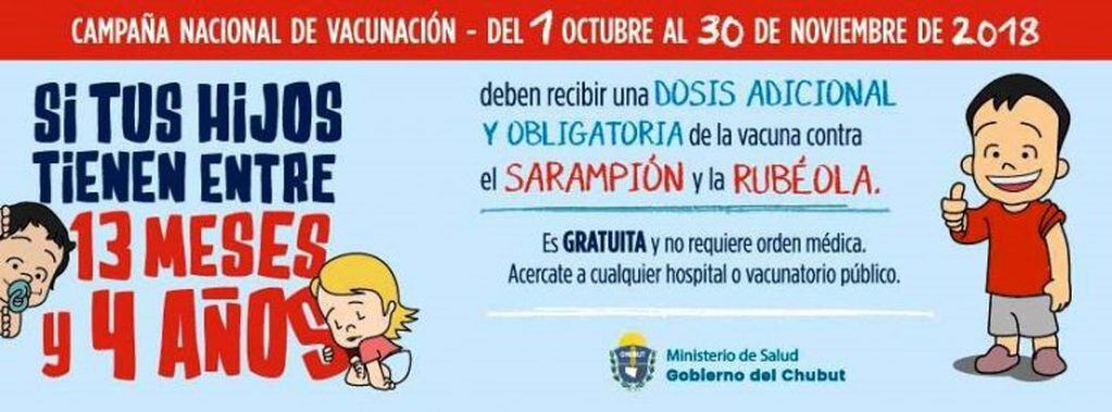 La campaña de vacunación en Chubut se extenderá hasta el 30 de noviembre próximo.