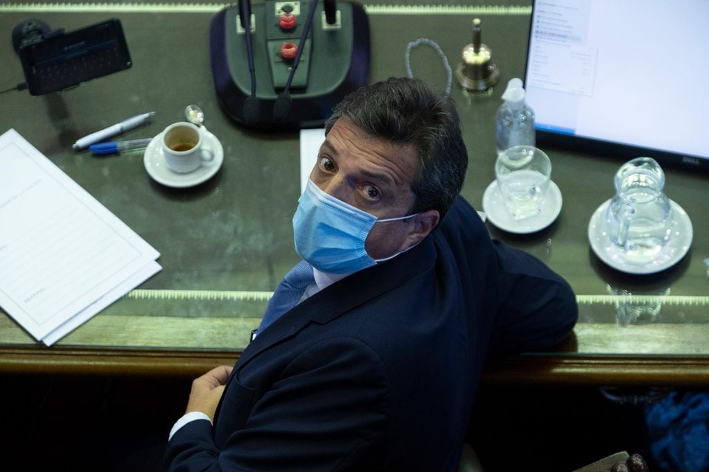 Sergio Masssa preside una sesión en la Cámara de Diputados. (Foto: Clarín)
