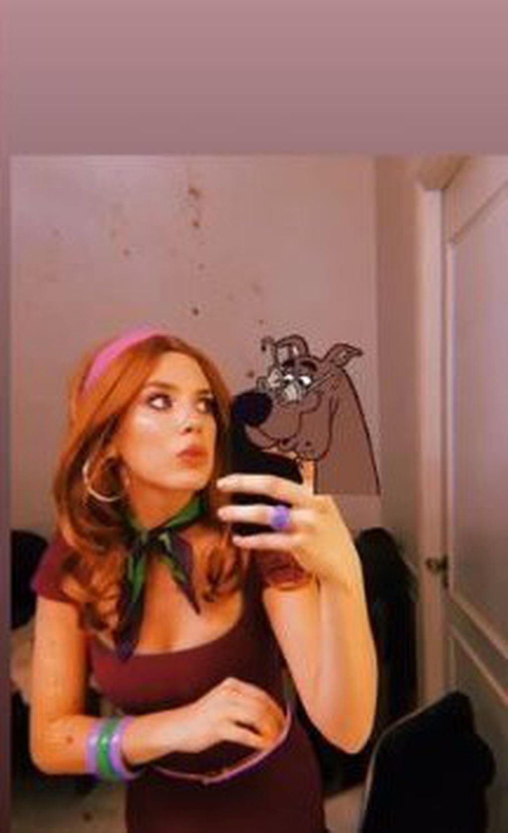 Delfi Chaves se vistió como Daphne, el recordado personaje de "Scooby Doo"