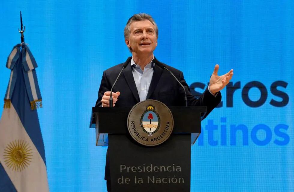 Macri realizando los anuncios en el CCK. (EFE)