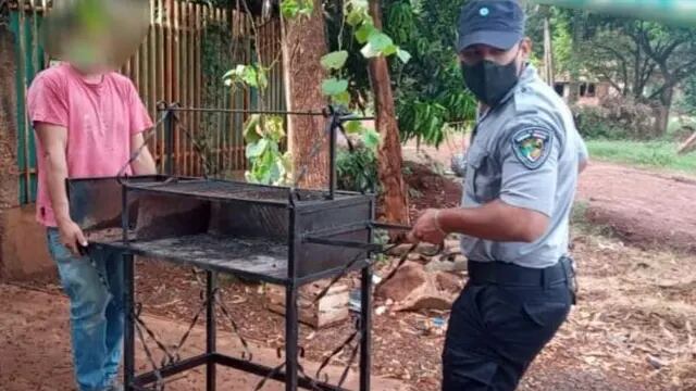 La Policía de Puerto Iguazú recuperó una parrilla robada de un predio de cabañas