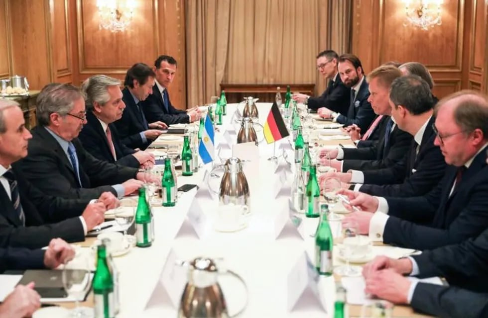 El presidente Alberto Fernández se reunió con empresarios en Berlín, Alemania. (Presidencia)
