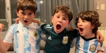 Thiago, Mateo y Ciro Messi