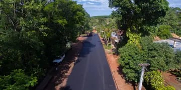Continúan las obras de pavimentación en la localidad de Puerto Iguazú