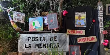Marcha en Los Hornillos por el crimen de Santiago Aguilera. (Corresponsalía)