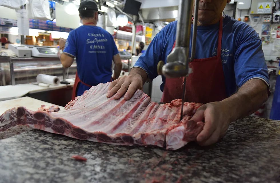 Aumento del precio de la carne en el Mercado Norte . carniceria . (José G Hernández / La Voz)