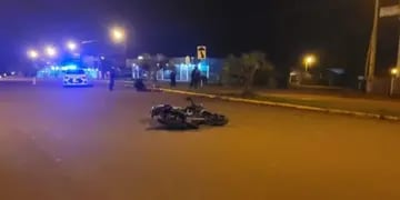 Oberá: motociclista resultó herido tras despistar con su vehículo