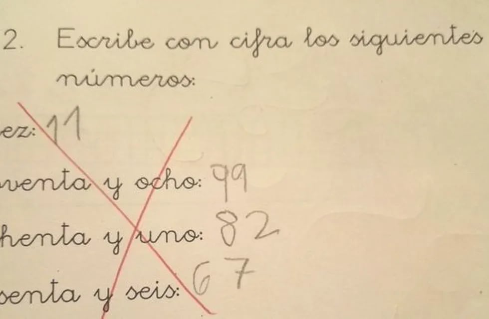 El confuso ejercicio de matemáticas de un niño de 7 años que puso a pensar a los usuarios (Foto: Captura Twitter)