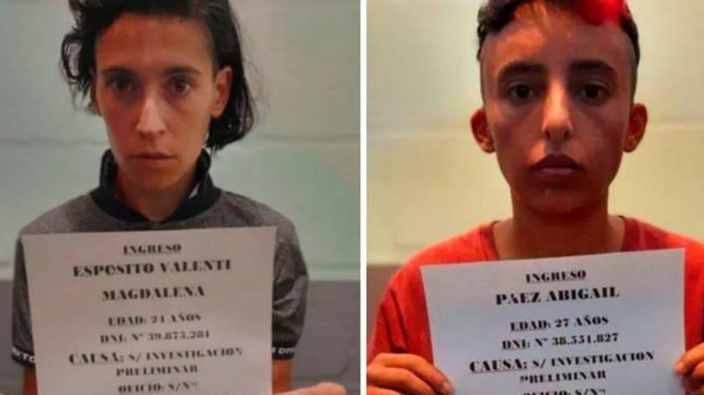 La policía detuvo a dos mujeres: Magdalena Espósito Valenti, la madre del niño de 24 años, y su pareja Abigail Páez de 27.