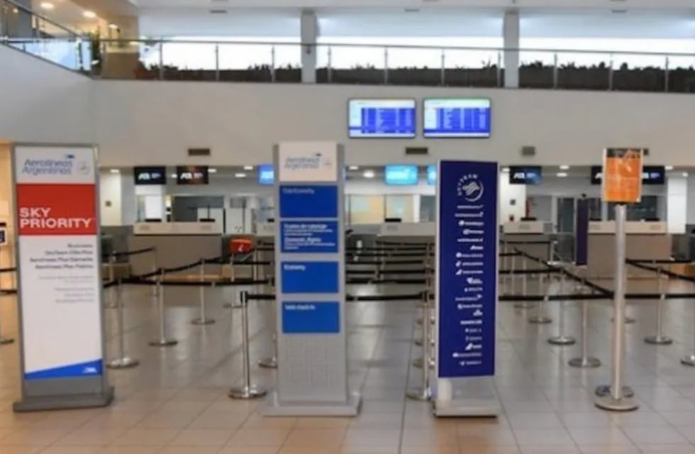 El Aeropuerto Internacional Rosario luce completamente vacío en tiempos de coronavirus. (Aeropuerto Rosario)
