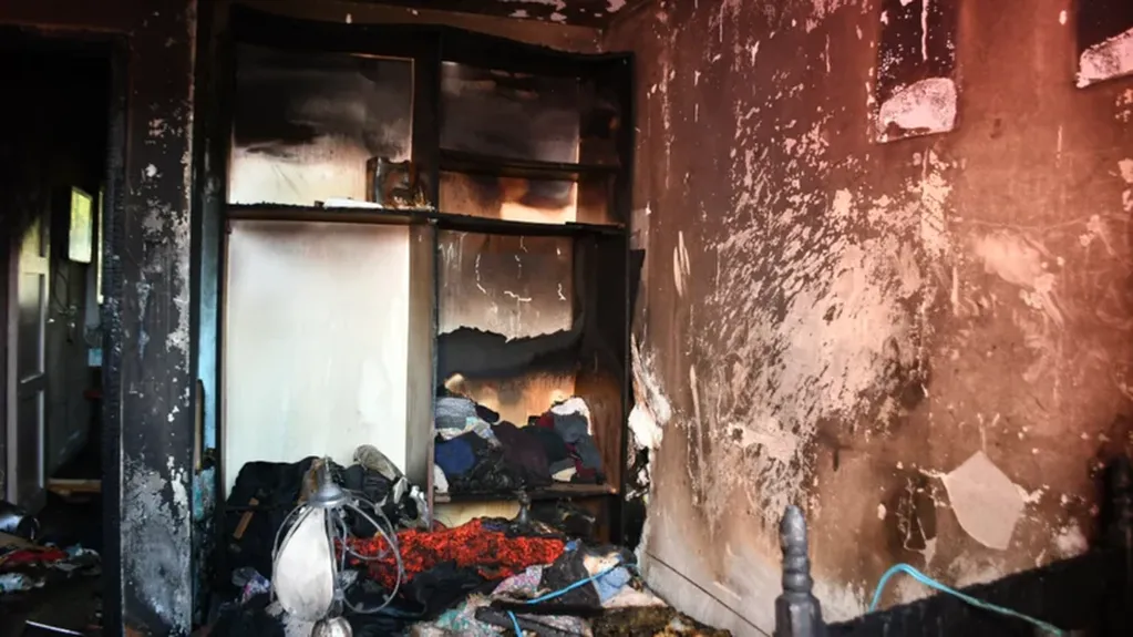 Así quedó la vivienda de la pareja de jubilados víctimas de un incendio
