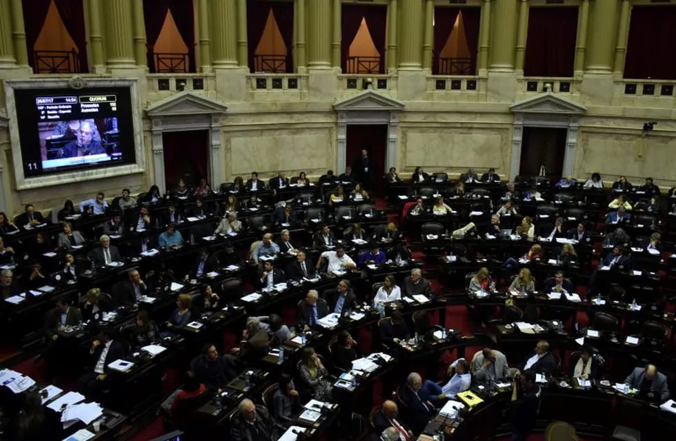 La sesión en la Cámara de Diputados por la expulsión de diputado del frente para la victoria Julio De Vido el 26 de julio de 2017. (DYN).