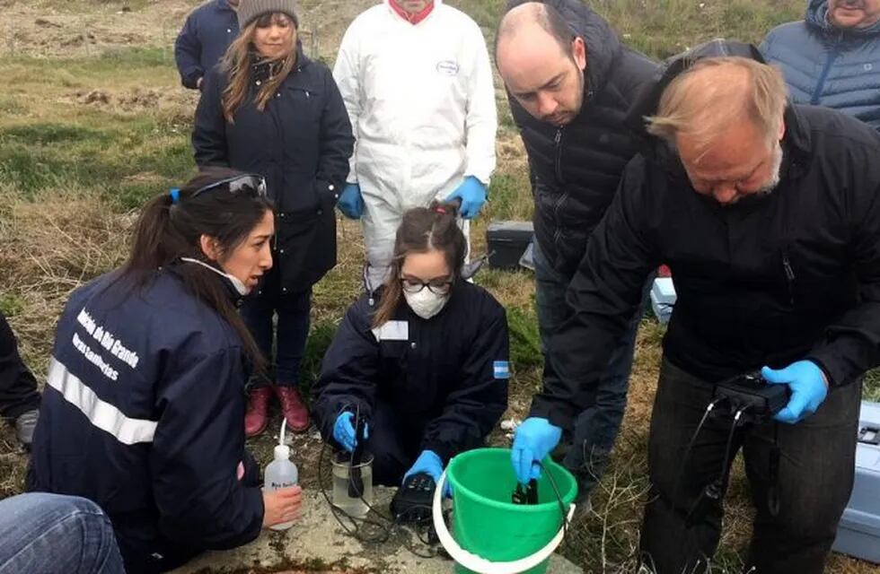 Inspección en planta cloacal de Río Grande