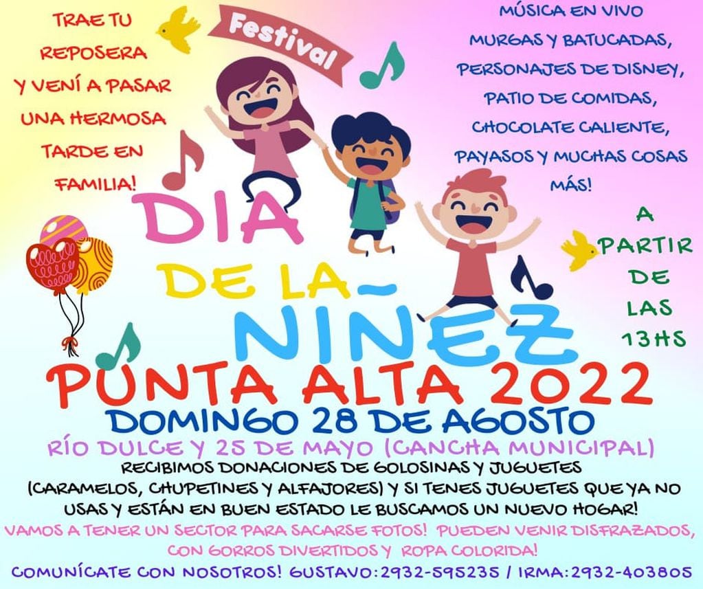 Festival por el “Día de la niñez” en Punta Alta