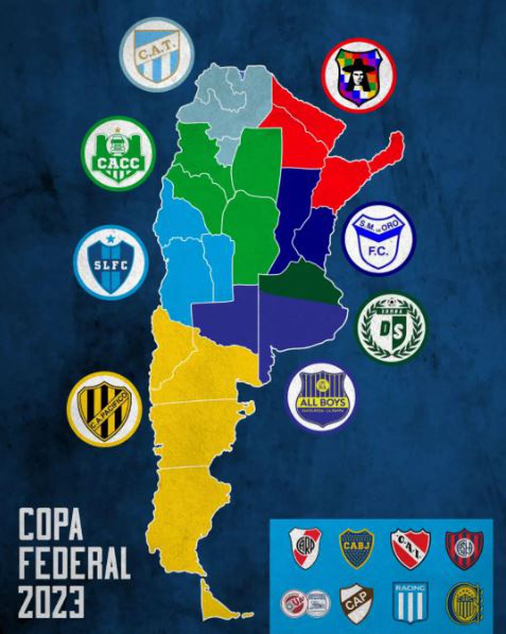 Copa Federal, los cruces y las regiones del Interior.