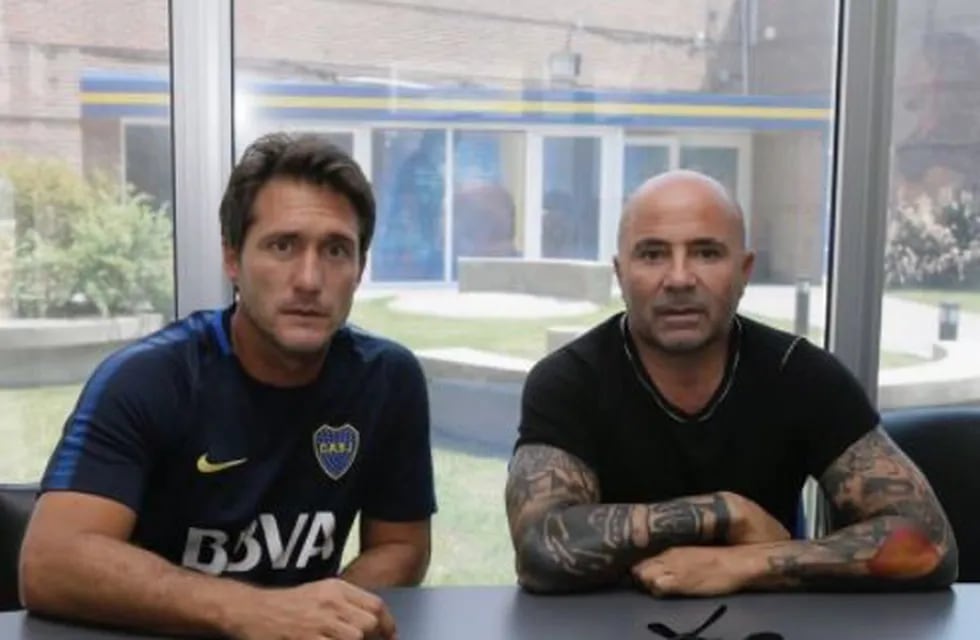 Sampaoli con Barros Schelotto