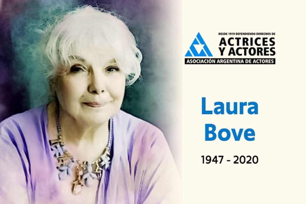 Laura Bove falleció este martes (Twitter/@actoresprensa)