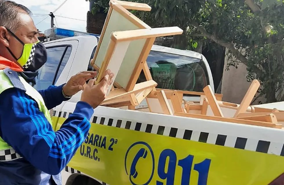 Inseguridad: recuperan sillas y mesas robadas a un jardín de infantes. (Policía de Tucumán)
