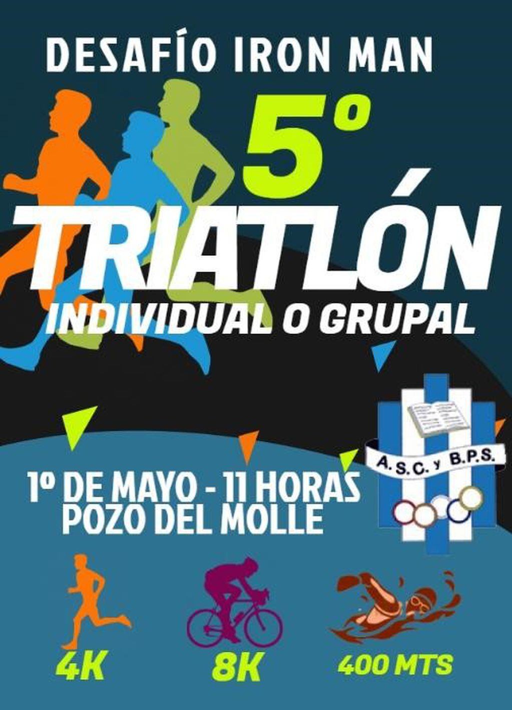Triatlon en Pazo del Molle el 1º de mayo