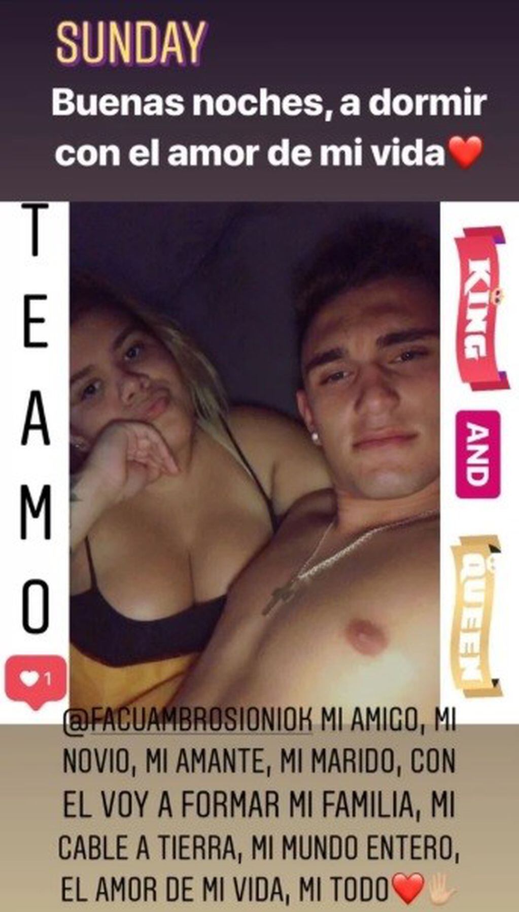 La foto hot de Morena Rial con su novio: 