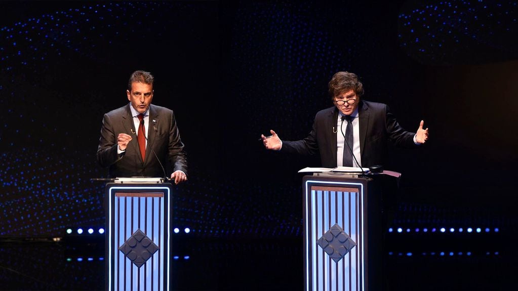 Sergio Massa y Javier Milei. Debate. Foto: Archivo