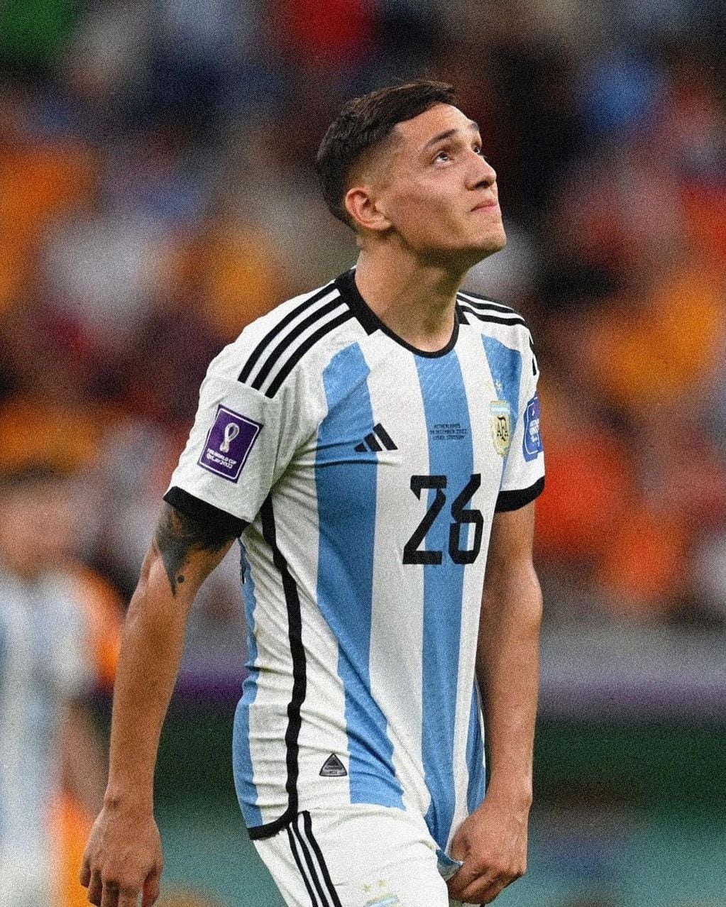 La emoción de Molina tras anotar su primer gol en un Mundial.