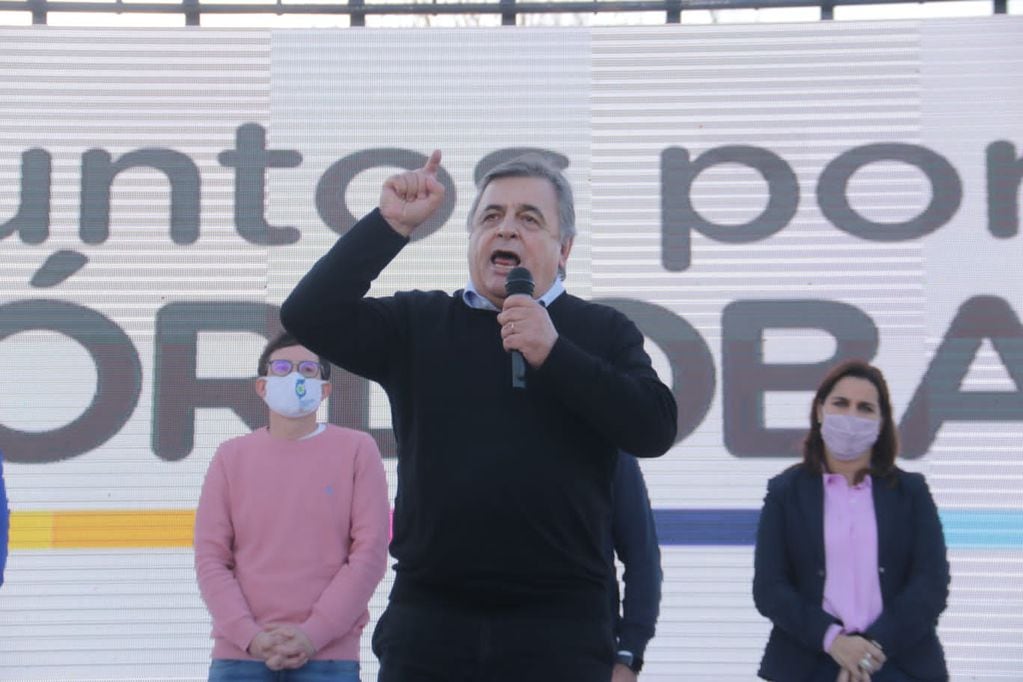 Mario Negri en Marcos Juárez, durante el lanzamiento de su campaña (Prensa Negri).