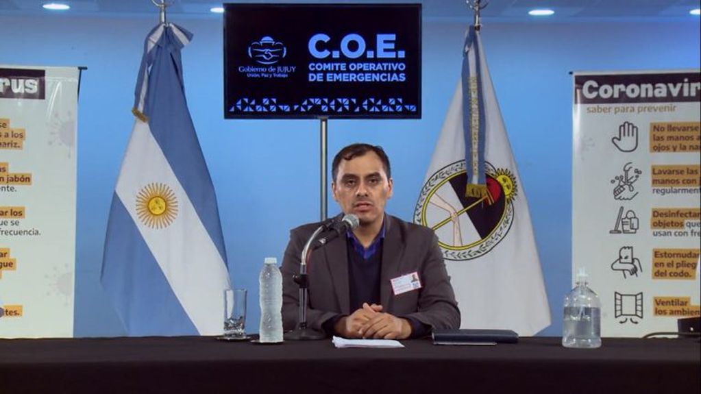 El Dr. Omar Gutiérrez, director del COE, dijo que un caso sospechoso pudo ser descartado rápidamente este martes por cuanto Jujuy tiene ahora autonomía para hacer los test para coronavirus.